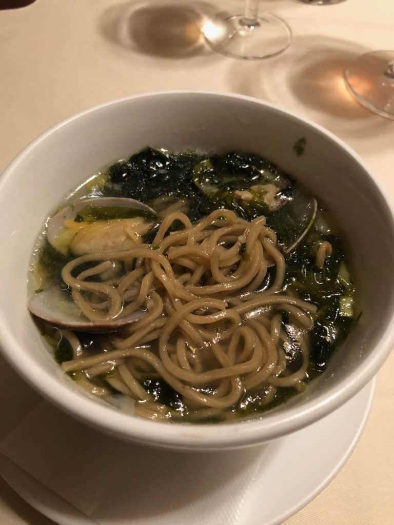 アサリとアオサ海苔のスープ麺 | 礼華　青鸞居