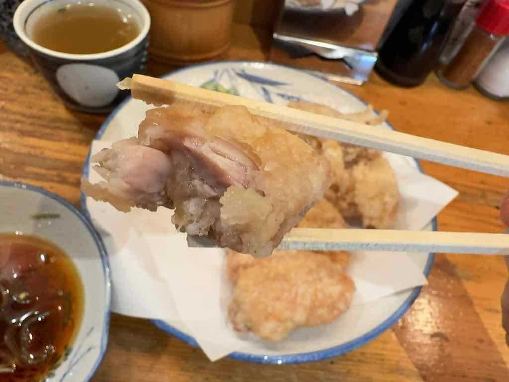から揚げの断面 | やき鳥 宮川